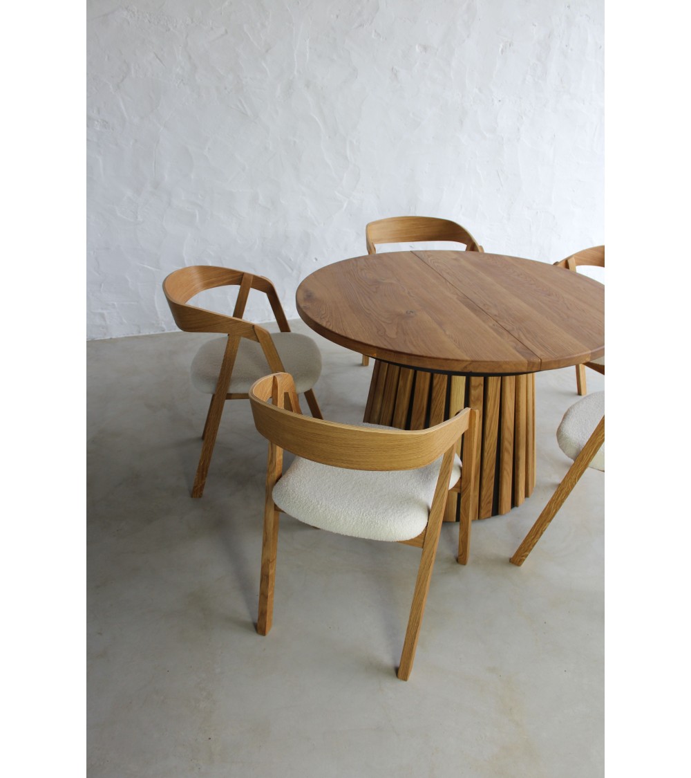 Krzesło dębowe Viko boucle olejowane