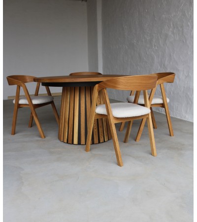 Krzesło dębowe Viko boucle olejowane