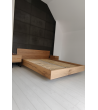 Łóżko lewitujące Aeris masywne dębowe
