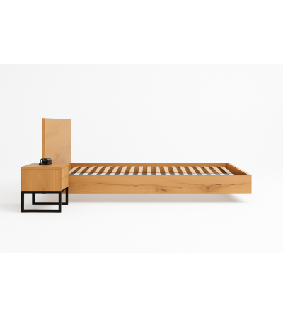 Łóżko lewitujące Aeris masywne dębowe