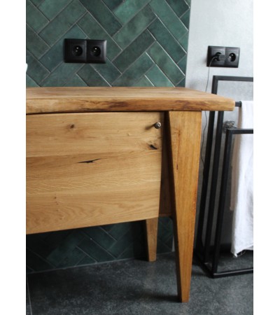 Szafka z litego drewna dębowego łazienkowa Sora