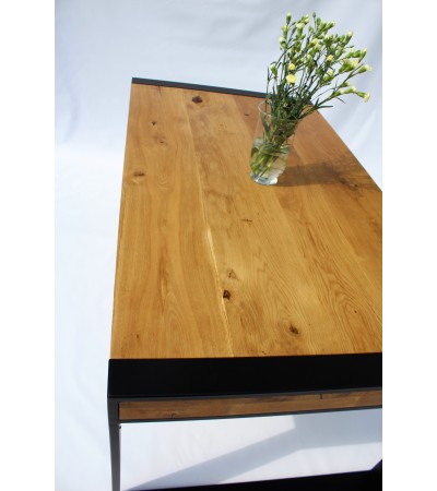 Stół dębowy Grand – lity dąb, blat 80 mm