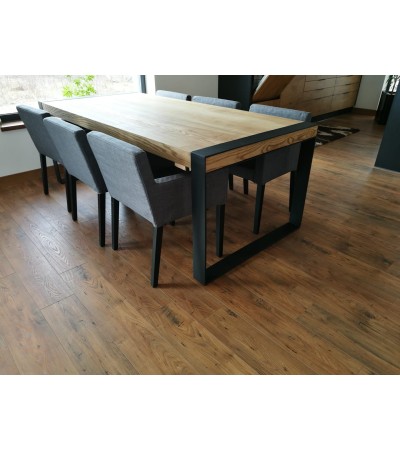 Stół dębowy Grand – lity dąb, blat 80 mm